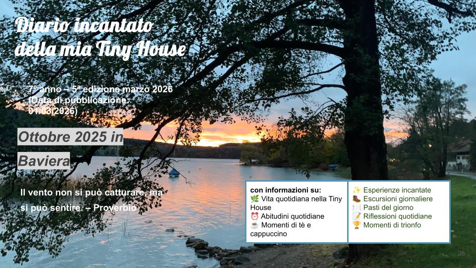 Diario incantato della mia Tiny House – Ottobre 2025 come fotodiario