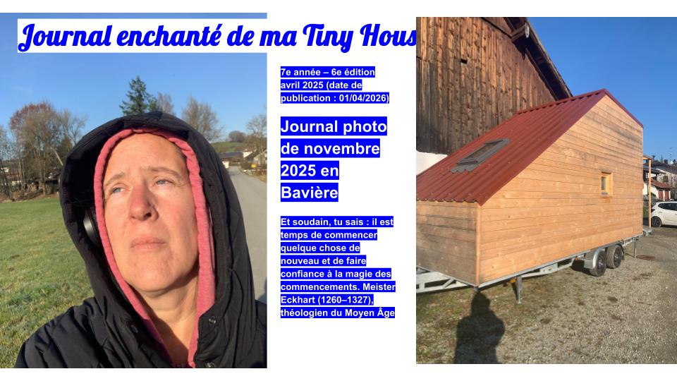 Journal enchanté de ma Tiny House – novembre 2025 en tant que journal photo