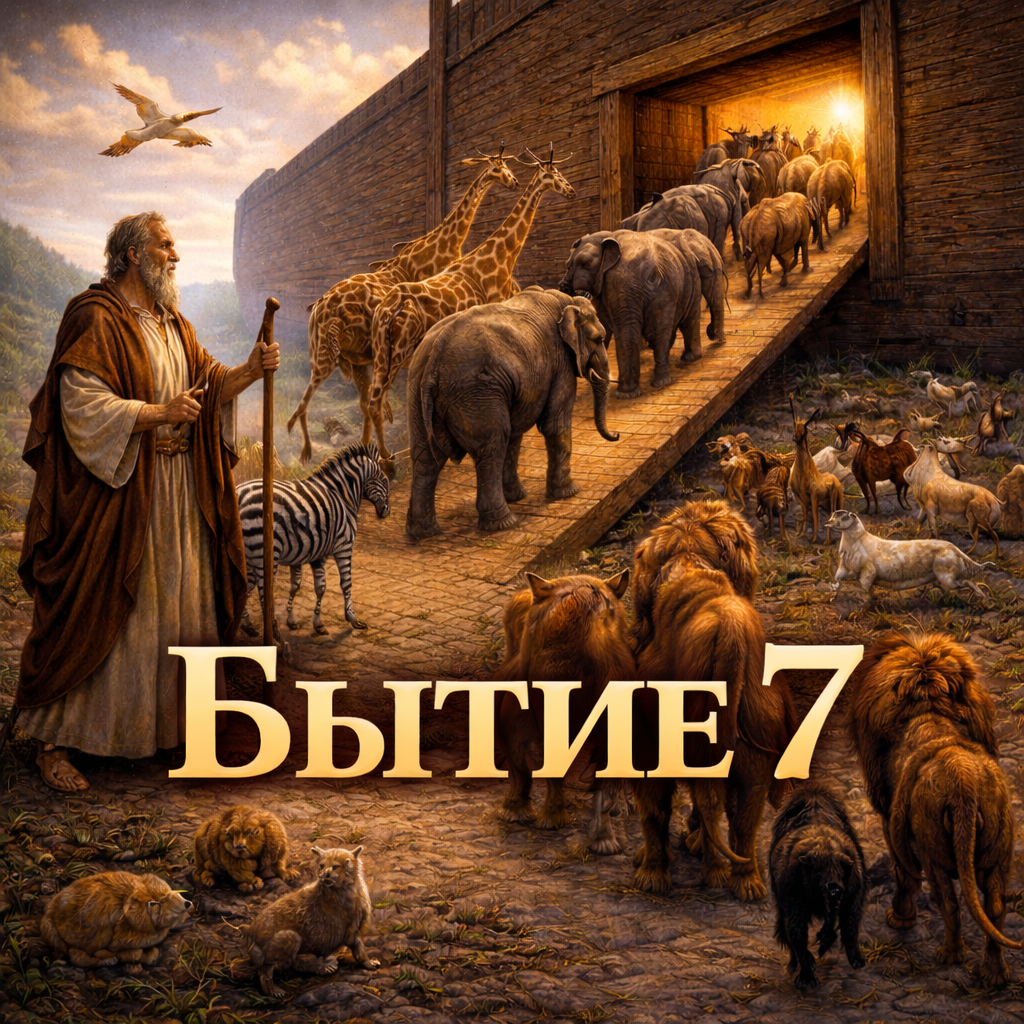 Библия – Иллюстрированная история на шести языках – Бытие 7