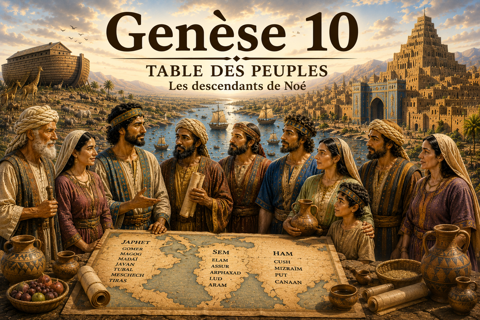 La Bible – une histoire illustrée en 6 langues – Genèse 10