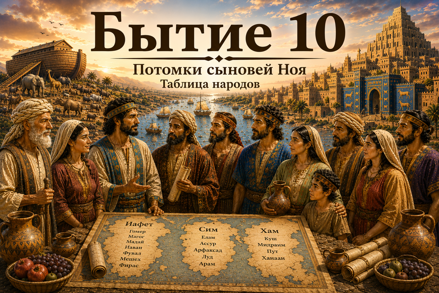 Библия – иллюстрированная история на шести языках – Бытие 10