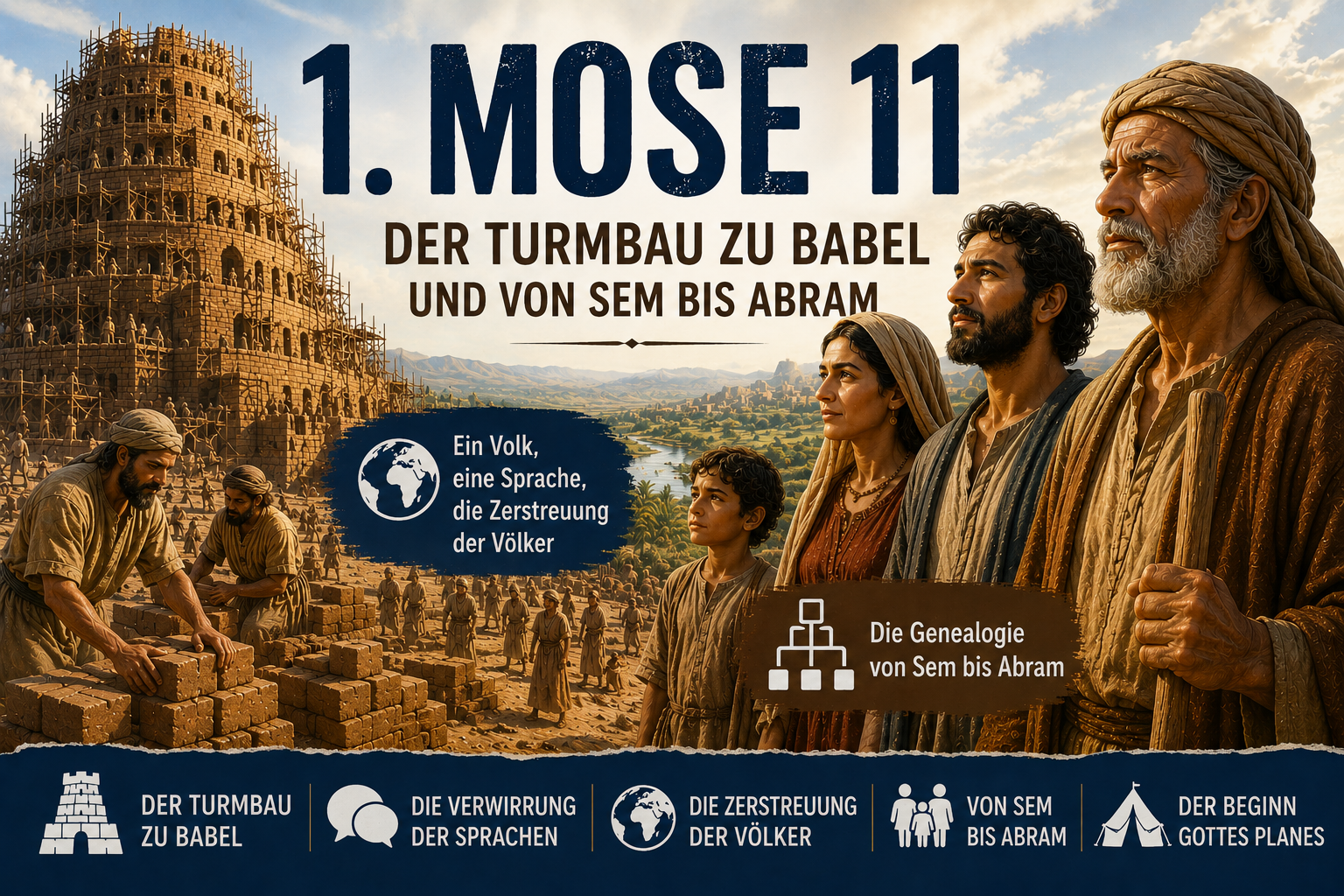 Die Bibel – eine Bildergeschichte in 6 Sprachen – 1. Mose 11