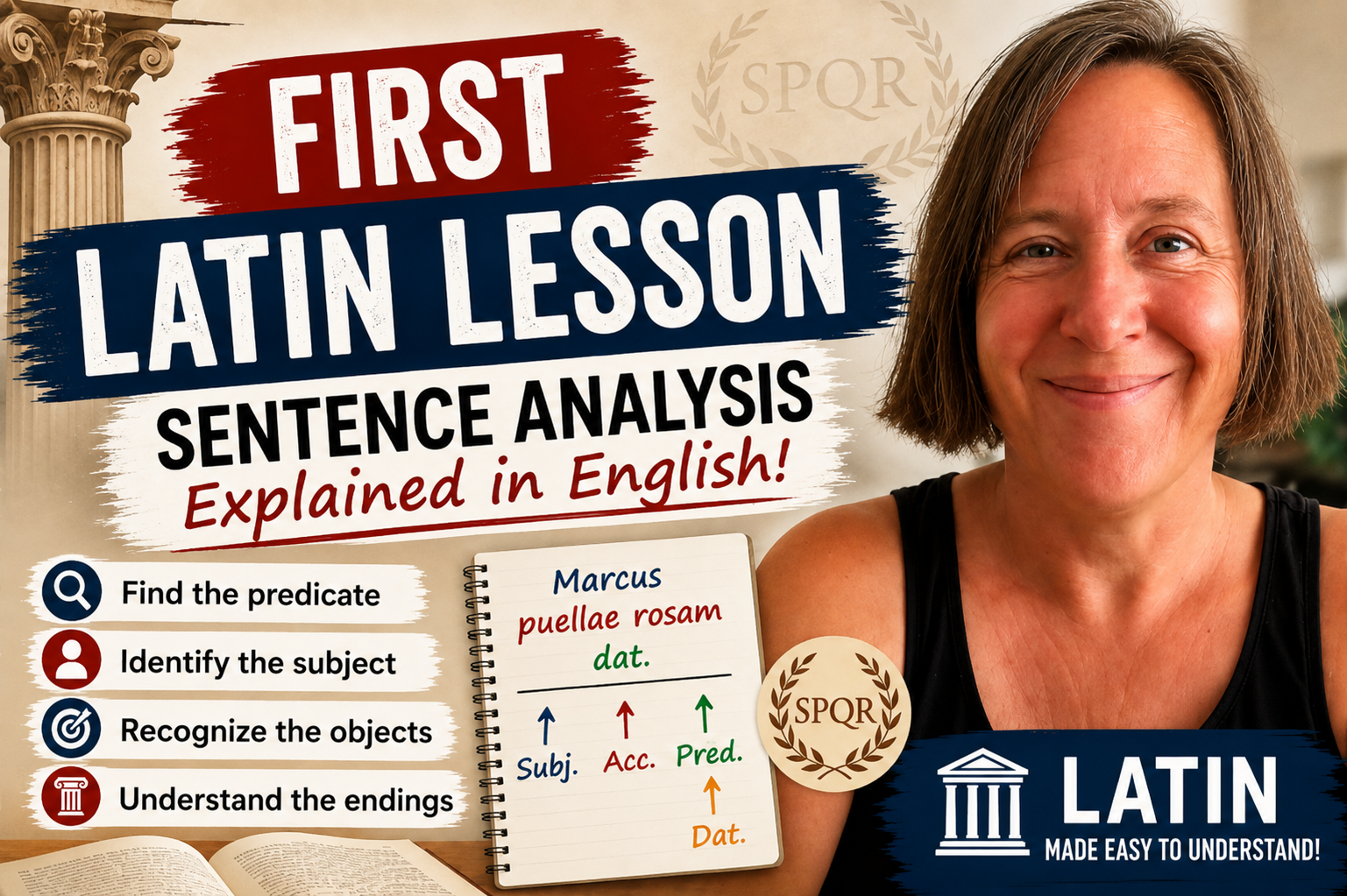 First Latin Lesson: Sentence Analysis Explained in English