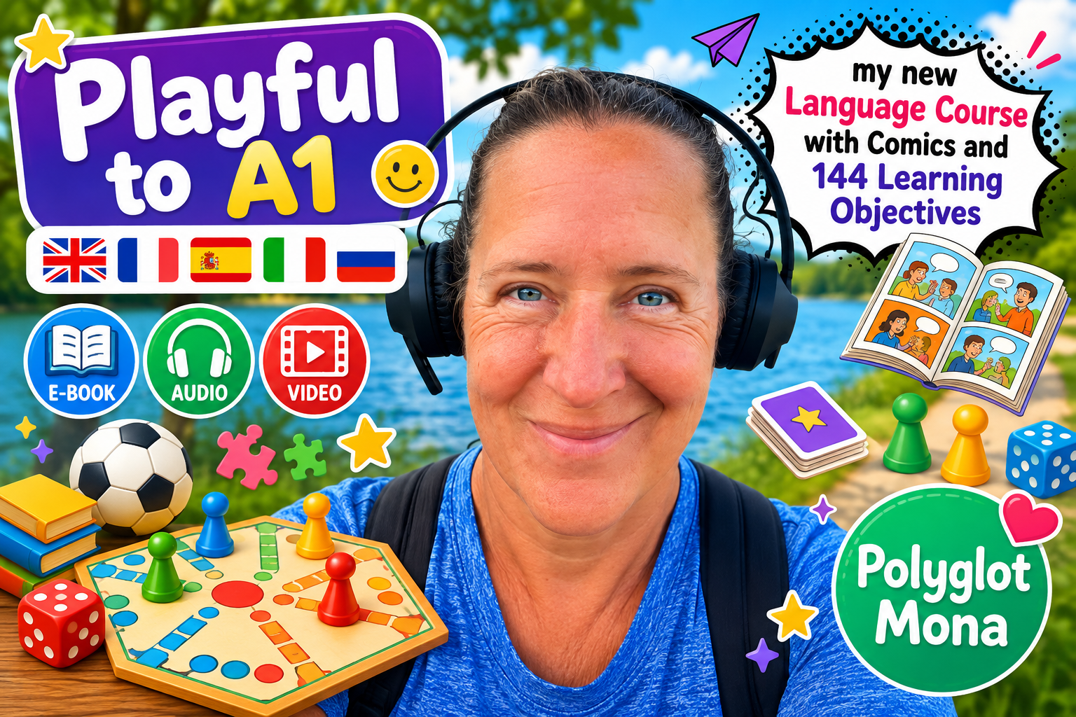 Playful to A1 – My New Language Course with Comics and 144 Learning Objectives