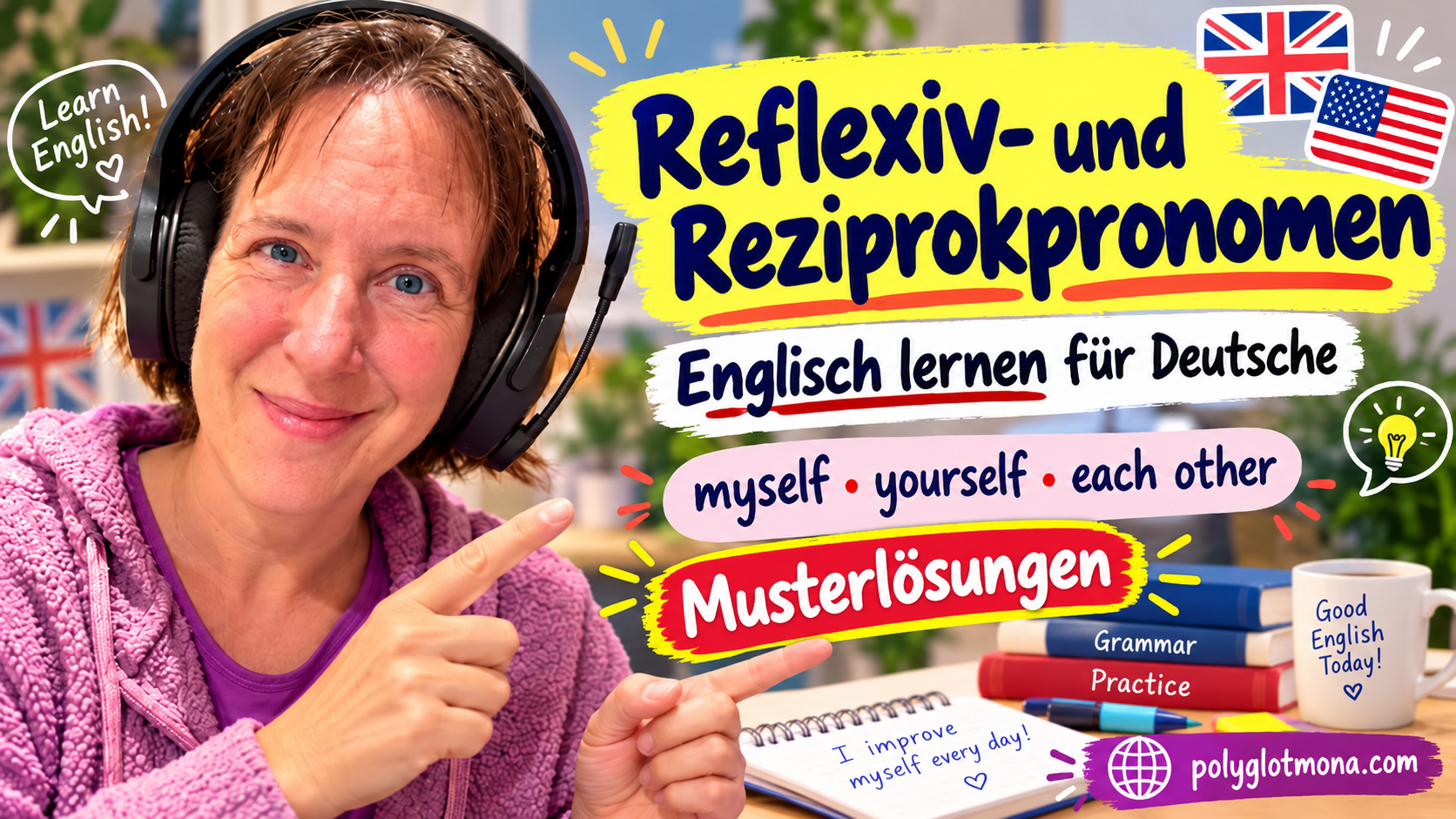 Geschützt: Reflexiv- und Reziprokpronomen: myself und each other – Erklärung und Übungen – Englisch lernen